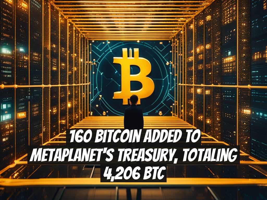 160 Bitcoin Added to Metaplanet's Treasury, Totaling 4,206 BTC