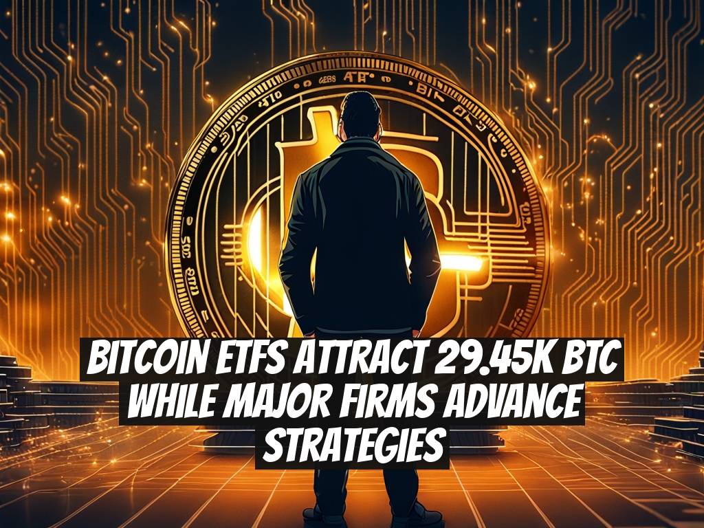 Bitcoin ETFs Attract 29.45K BTC While Major Firms Advance Strategies