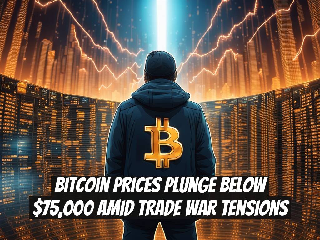 Bitcoin Prices Plunge Below $75,000 Amid Trade War Tensions