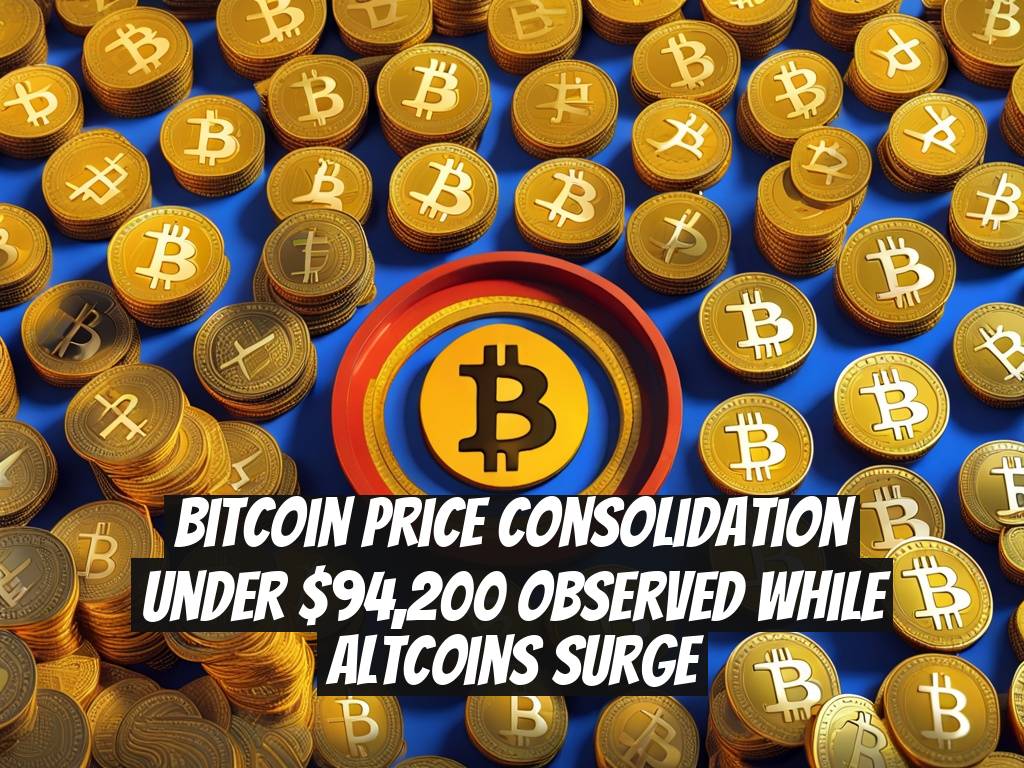 Bitcoin Price Consolidation Under $94,200 Observed While Altcoins Surge