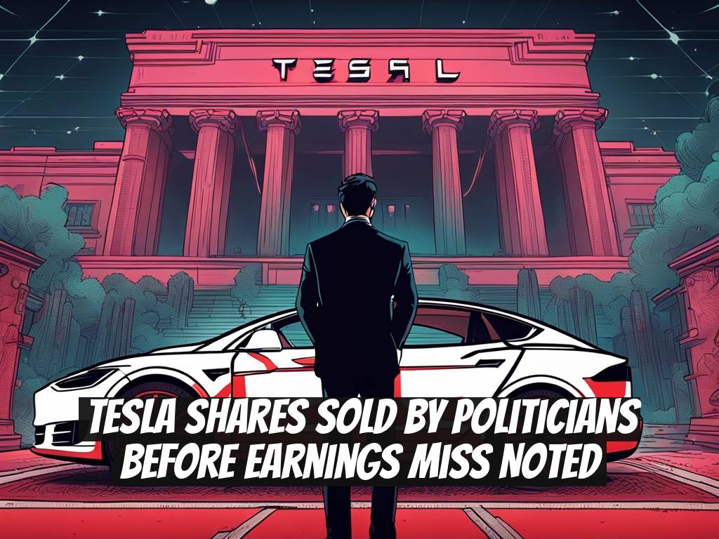 Tesla Shares Sold by Politicians Before Earnings Miss Noted