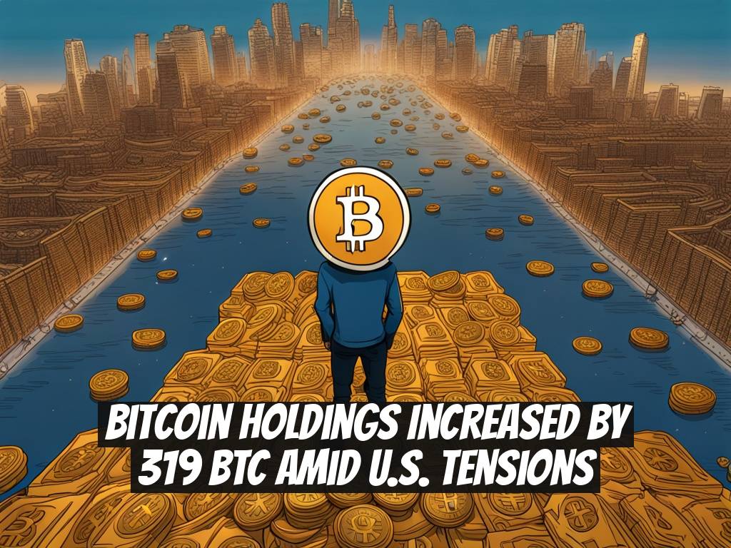 Bitcoin Holdings Increased by 319 BTC Amid U.S. Tensions