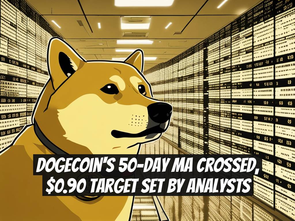 Dogecoin's 50-Day MA Crossed, $0.90 Target Set by Analysts