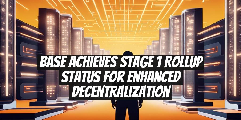 Base Achieves Stage 1 Rollup Status for Enhanced Decentralization