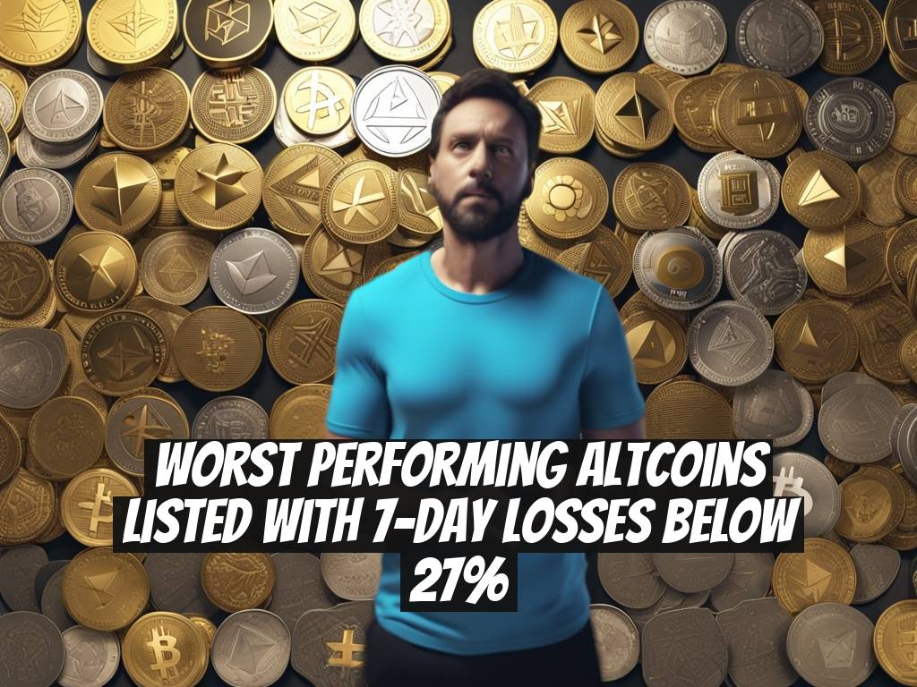 Worst Performing Altcoins Listed With 7-Day Losses Below 27%