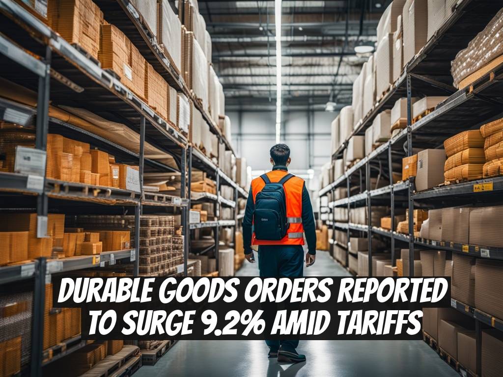 Durable Goods Orders Reported to Surge 9.2% Amid Tariffs