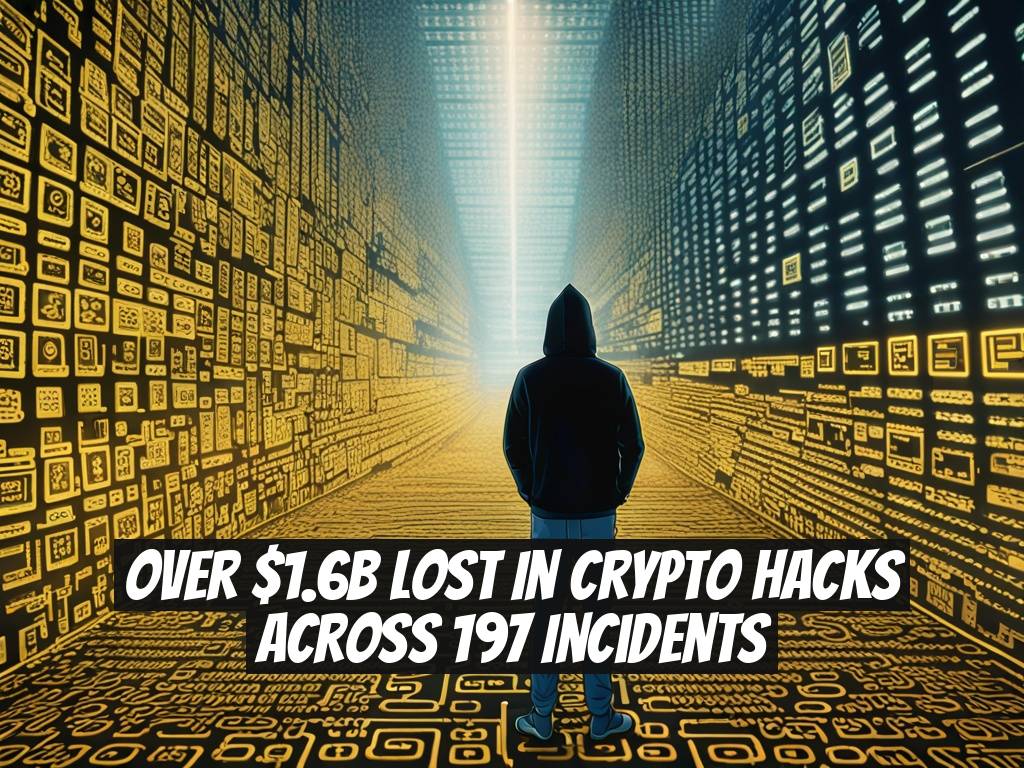 Over $1.6B Lost in Crypto Hacks Across 197 Incidents