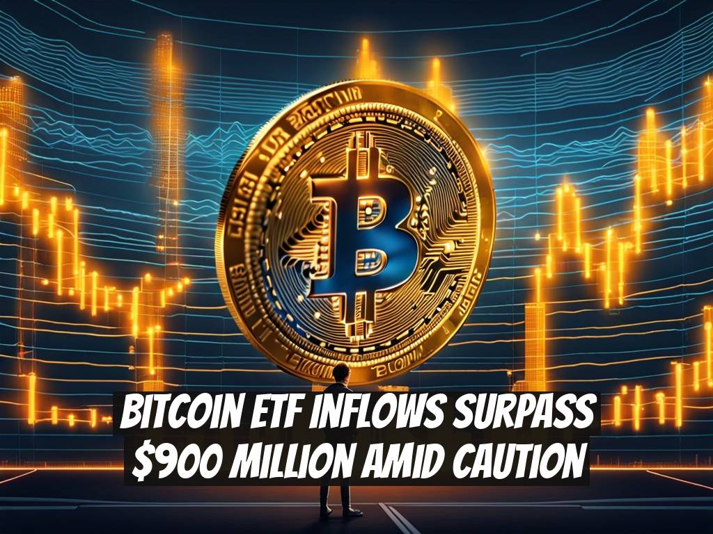 Bitcoin ETF Inflows Surpass $900 Million Amid Caution