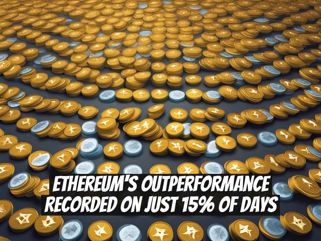 Ethereum's Outperformance Recorded on Just 15% of Days