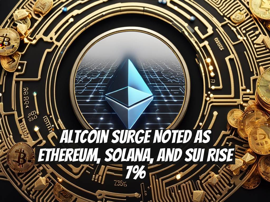 Altcoin Surge Noted as Ethereum, Solana, and Sui Rise 7%