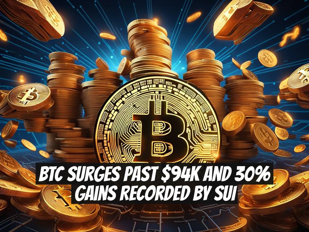 BTC Surges Past $94K and 30% Gains Recorded by SUI