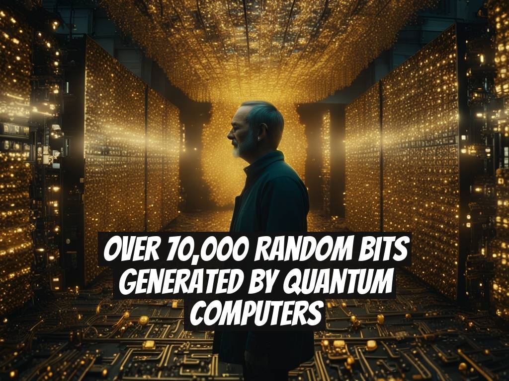 Over 70,000 Random Bits Generated by Quantum Computers