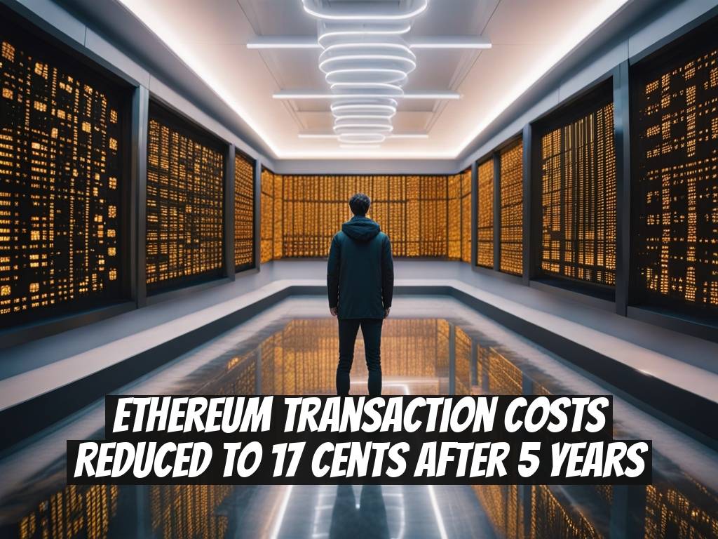 Ethereum Transaction Costs Reduced to 17 Cents After 5 Years