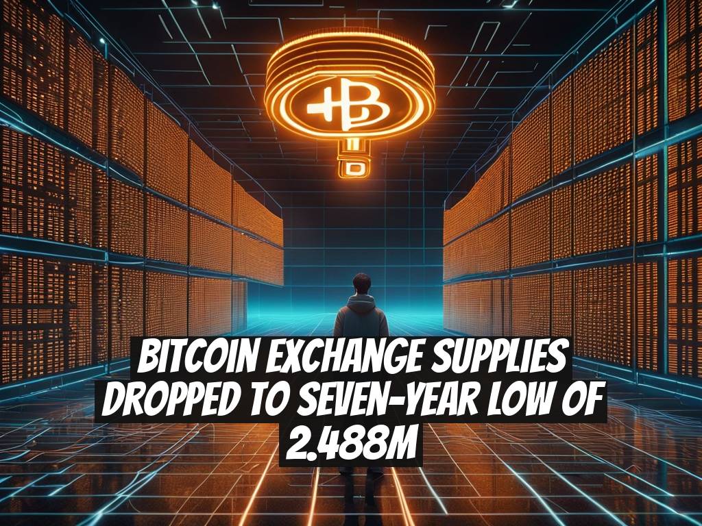 Bitcoin Exchange Supplies Dropped to Seven-Year Low of 2.488M