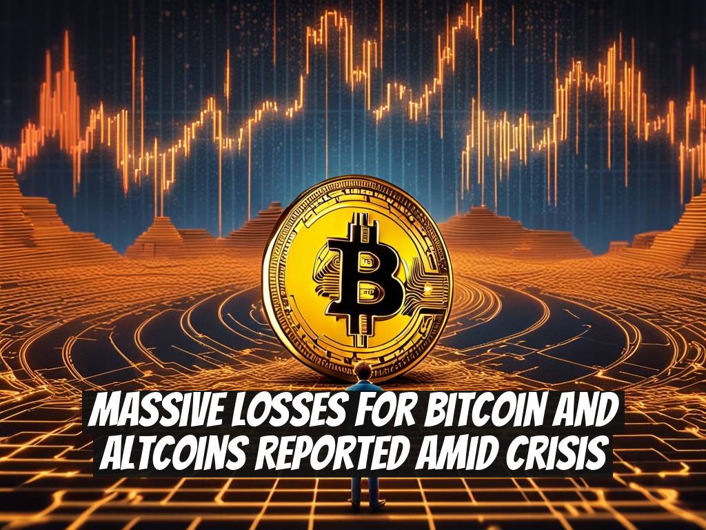 Massive Losses for Bitcoin and Altcoins Reported Amid Crisis