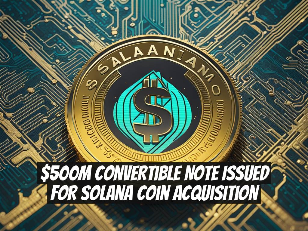 $500M Convertible Note Issued for Solana Coin Acquisition
