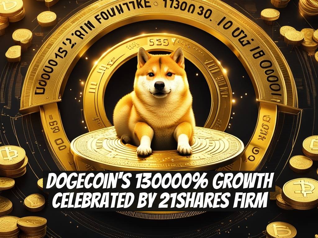 Dogecoin's 130000% Growth Celebrated by 21Shares Firm
