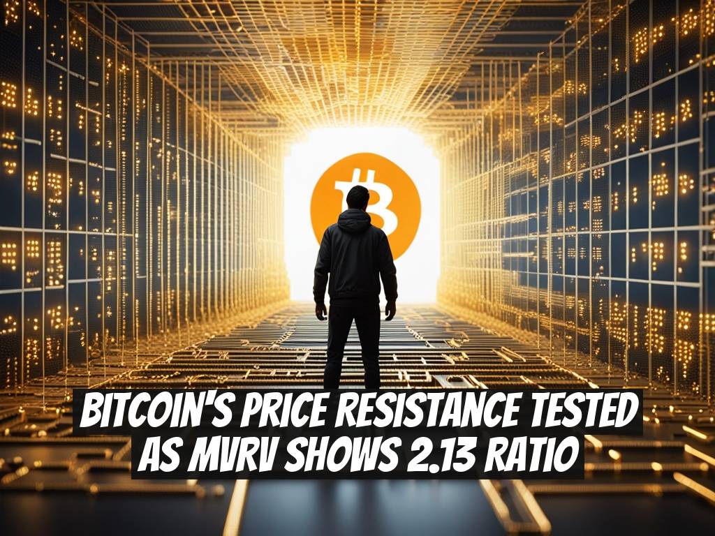 Bitcoin's Price Resistance Tested as MVRV Shows 2.13 Ratio
