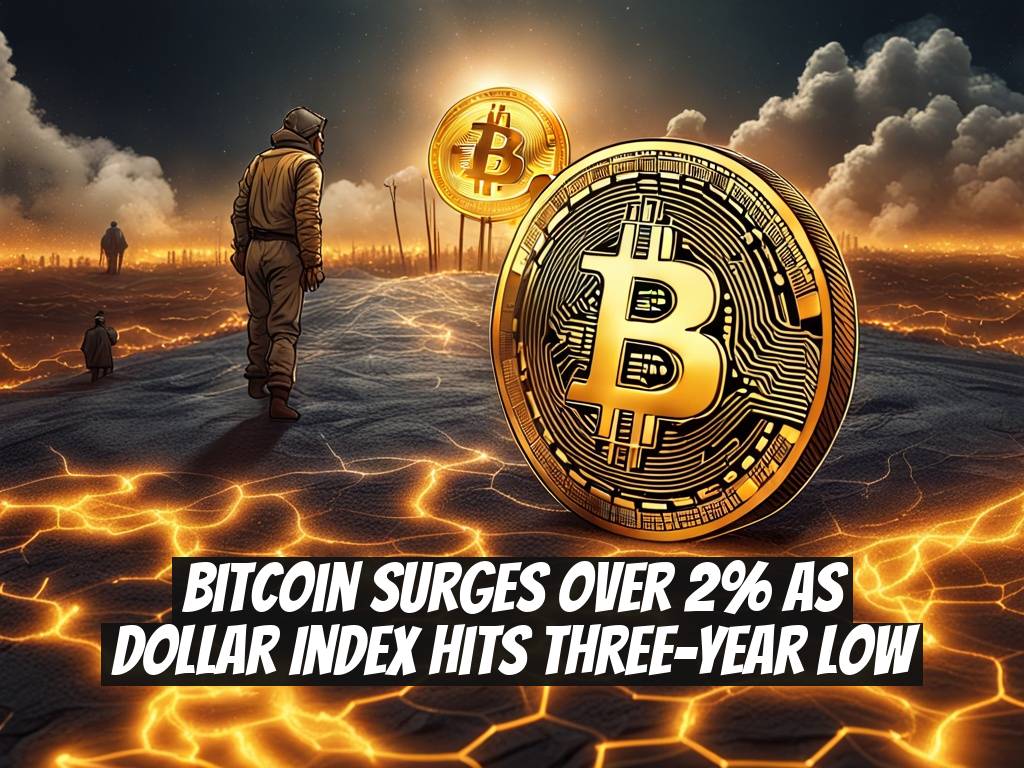 Bitcoin Surges Over 2% as Dollar Index Hits Three-Year Low