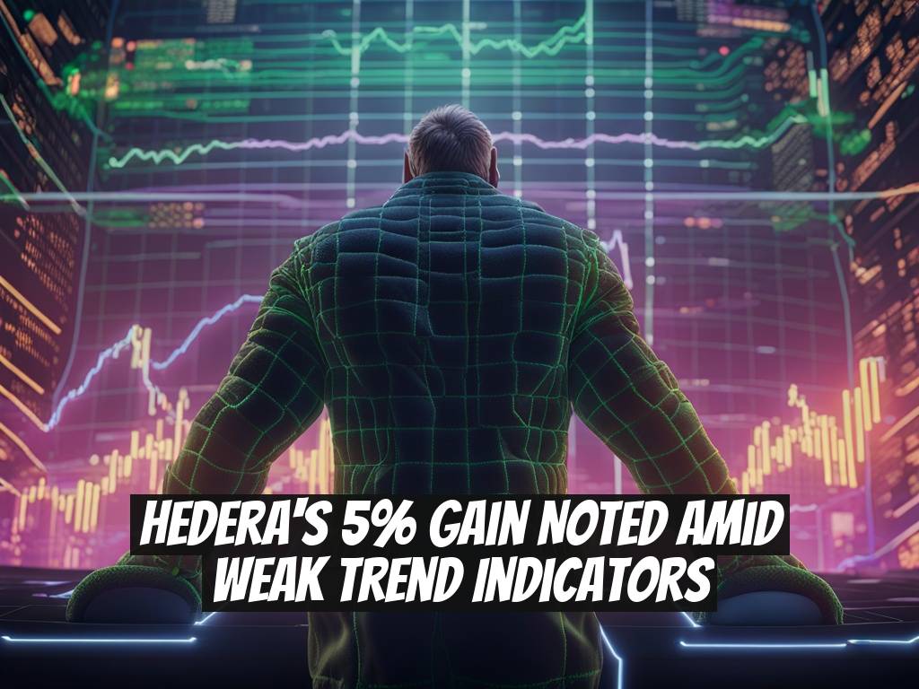Hedera's 5% Gain Noted Amid Weak Trend Indicators