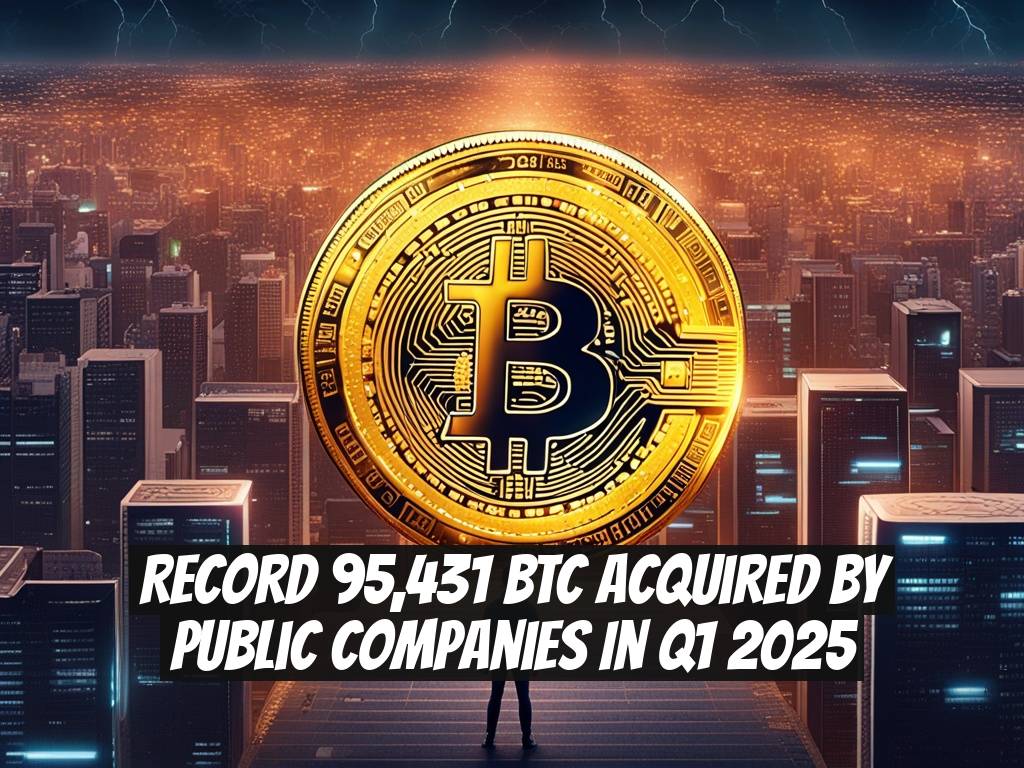 Record 95,431 BTC Acquired by Public Companies in Q1 2025