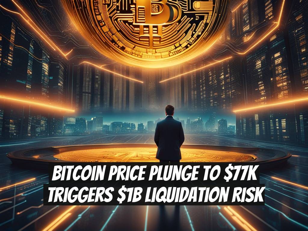 Bitcoin Price Plunge to $77K Triggers $1B Liquidation Risk
