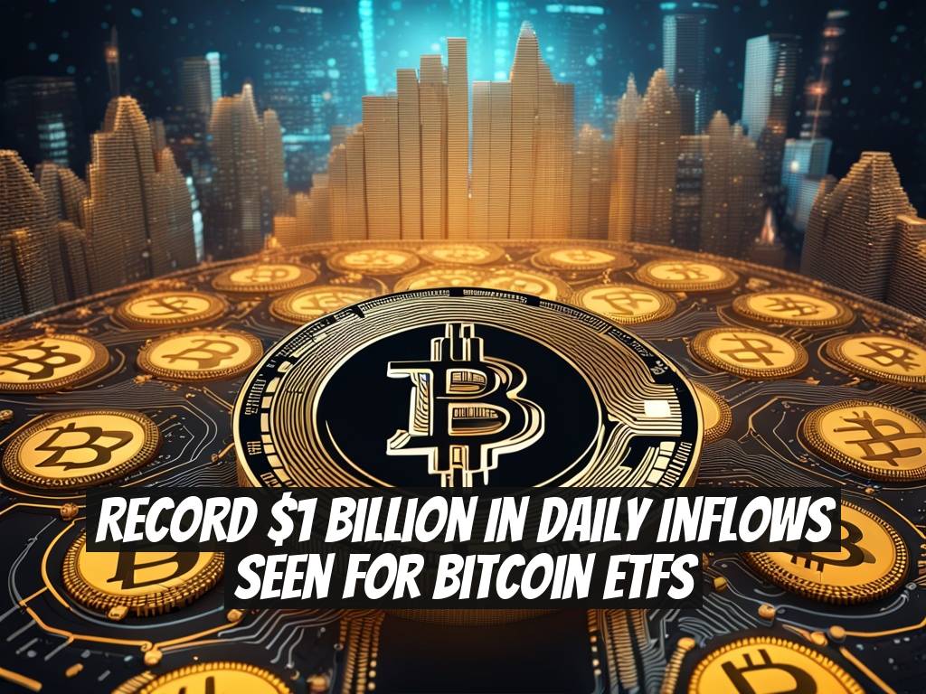 Record $1 Billion in Daily Inflows Seen for Bitcoin ETFs