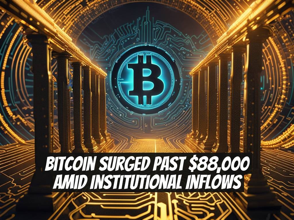 Bitcoin Surged Past $88,000 Amid Institutional Inflows