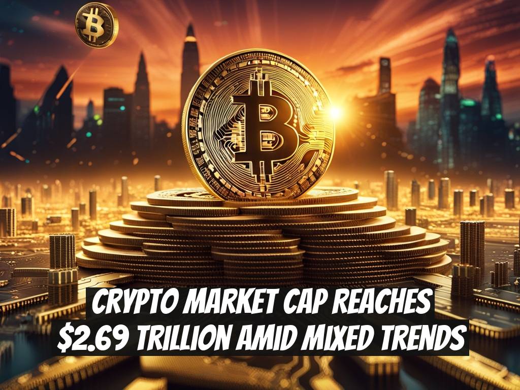Crypto Market Cap Reaches $2.69 Trillion Amid Mixed Trends