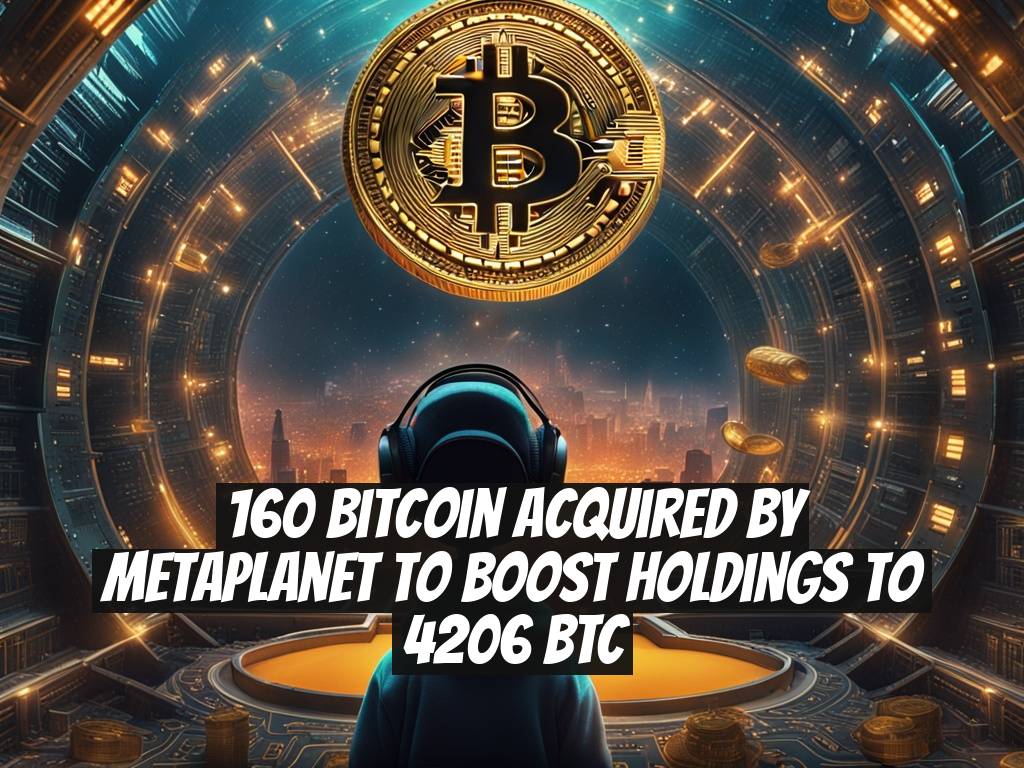 160 Bitcoin Acquired by Metaplanet to Boost Holdings to 4206 BTC