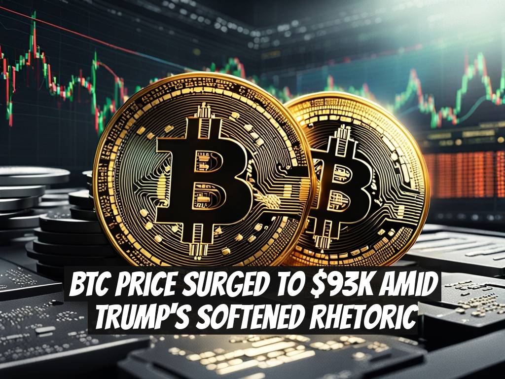 BTC Price Surged to $93K Amid Trump's Softened Rhetoric