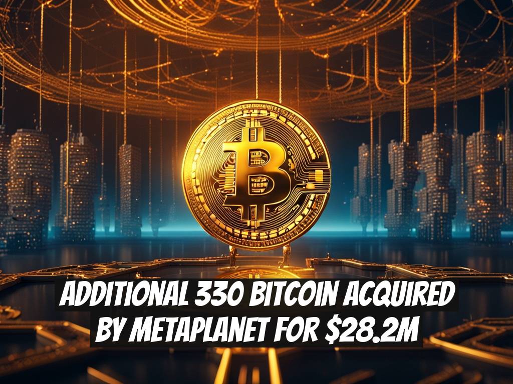 Additional 330 Bitcoin Acquired by Metaplanet for $28.2M