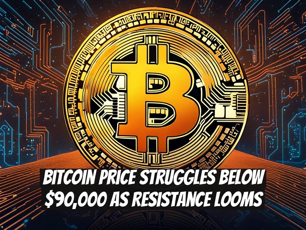 Bitcoin Price Struggles Below $90,000 as Resistance Looms