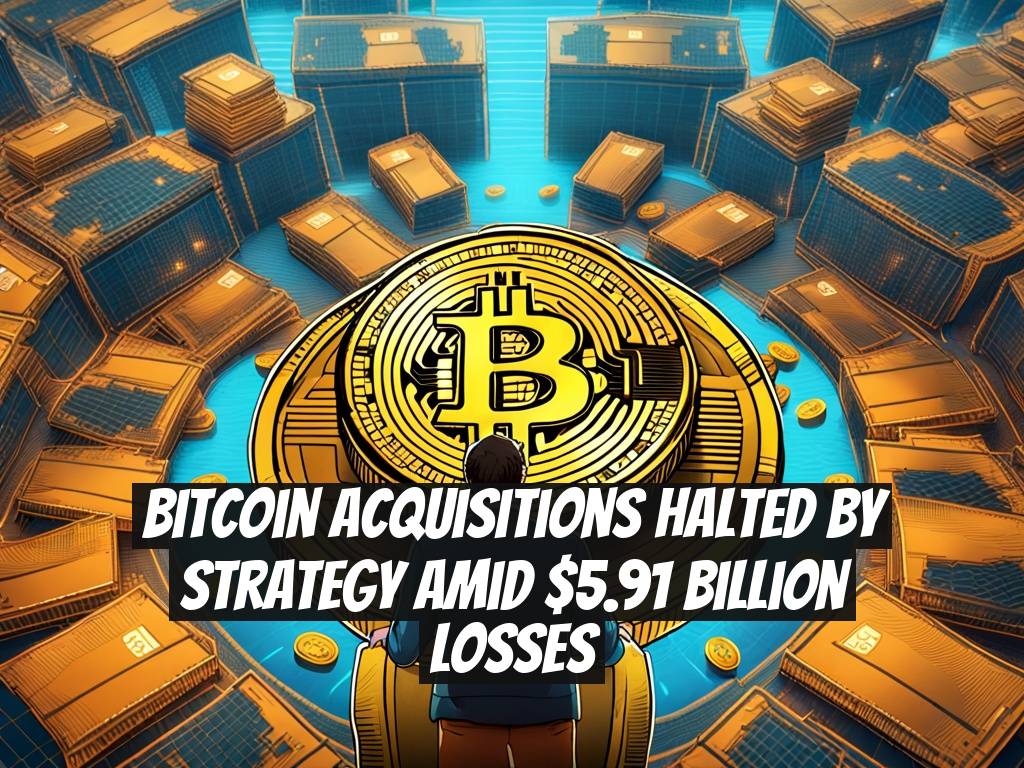 Bitcoin Acquisitions Halted by Strategy Amid $5.91 Billion Losses