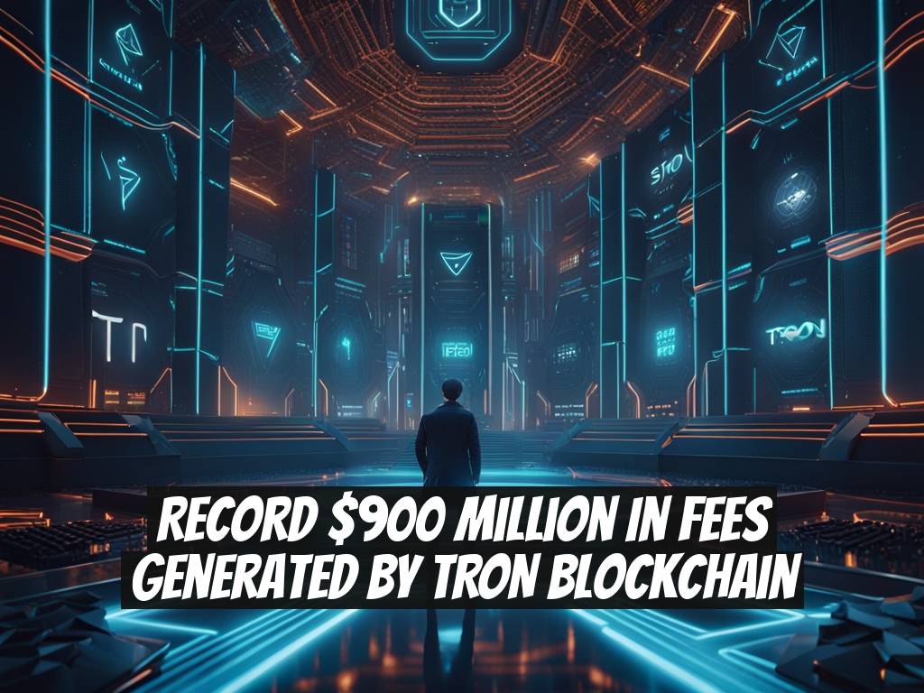 Record $900 Million in Fees Generated by TRON Blockchain