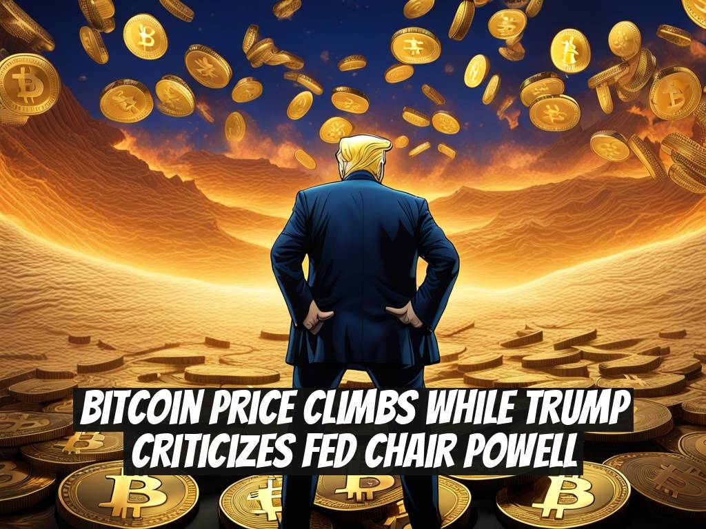Bitcoin Price Climbs While Trump Criticizes Fed Chair Powell