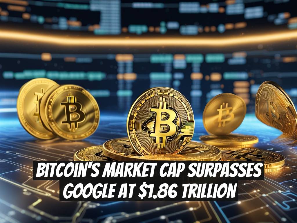Bitcoin's Market Cap Surpasses Google at $1.86 Trillion