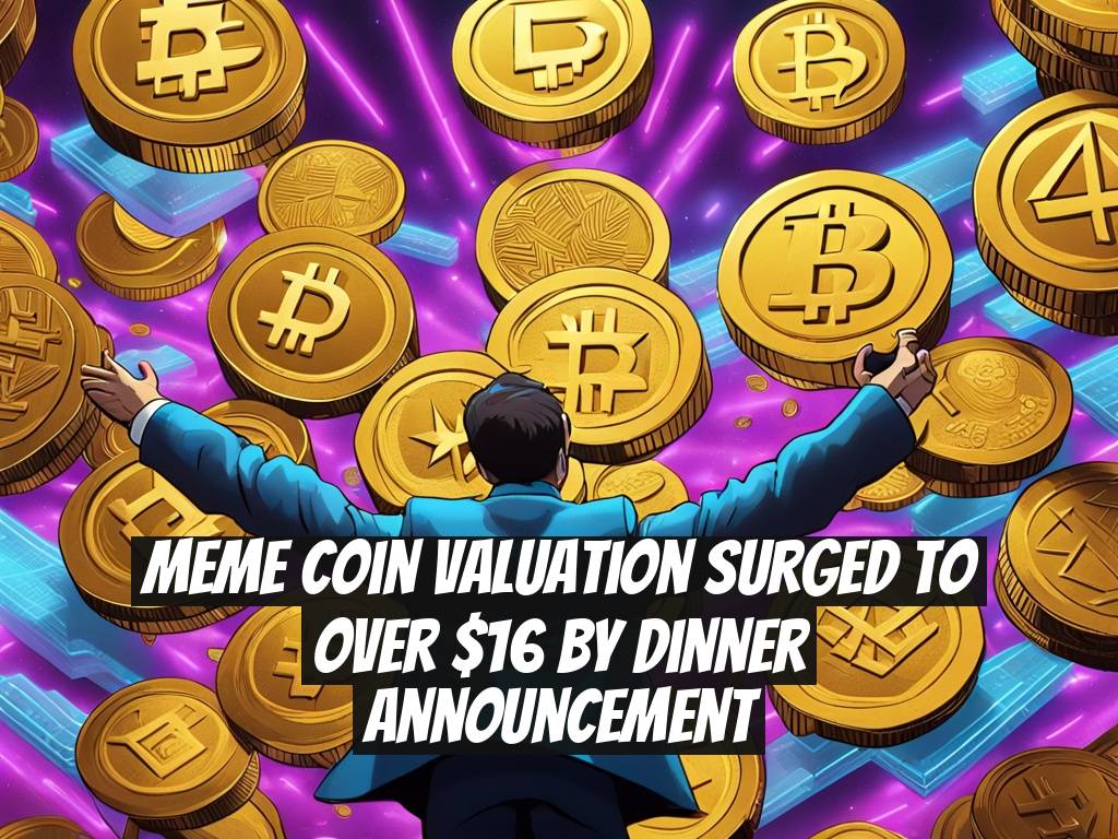 Meme Coin Valuation Surged to Over $16 by Dinner Announcement