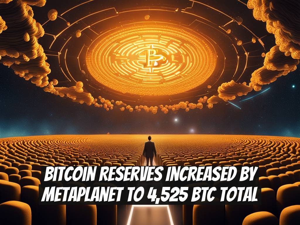 Bitcoin Reserves Increased by Metaplanet to 4,525 BTC Total