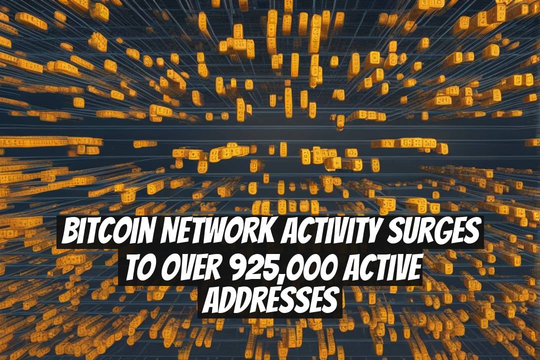 Bitcoin Network Activity Surges to Over 925,000 Active Addresses