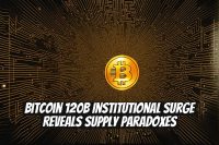 Bitcoin 120B Institutional Surge Reveals Supply Paradoxes