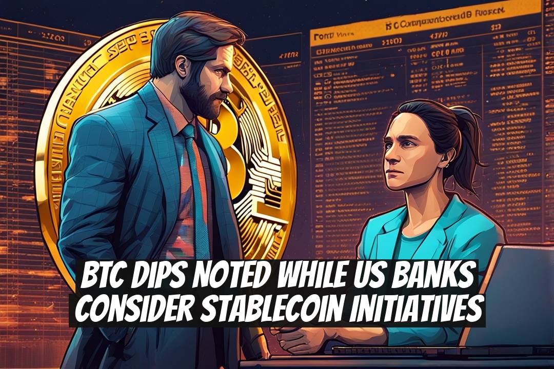 BTC Dips Noted While US Banks Consider Stablecoin Initiatives
