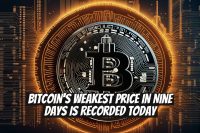 Bitcoin's Weakest Price in Nine Days is Recorded Today