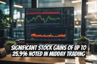 Significant Stock Gains of Up to 25.9% Noted in Midday Trading
