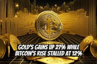 Gold's Gains Up 27% While Bitcoin's Rise Stalled at 12%