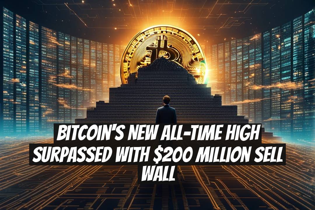 Bitcoin's New All-Time High Surpassed with $200 Million Sell Wall