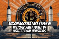 Bitcoin rockets past $109K in historic rally fueled by institutional investors.