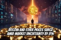 Bitcoin and Ether Prices Surge Amid Market Uncertainty by 8%