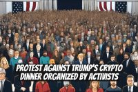 Protest Against Trump's Crypto Dinner Organized by Activists