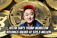 Justin Sun's TRUMP Memecoin Holdings Valued at $23.3 Million